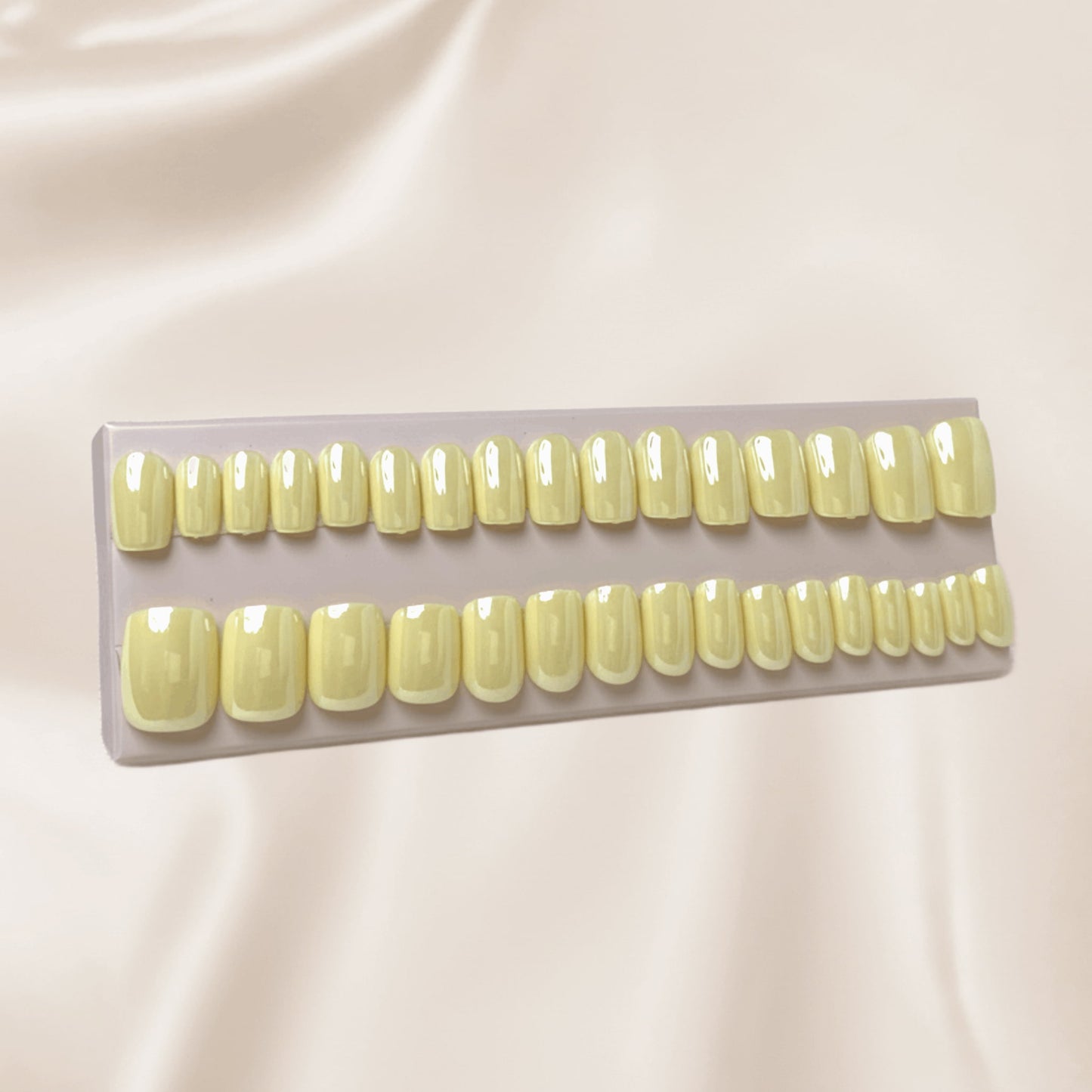 Yellow on Butter Qeera Nails-faux-ongles-press-on-nails