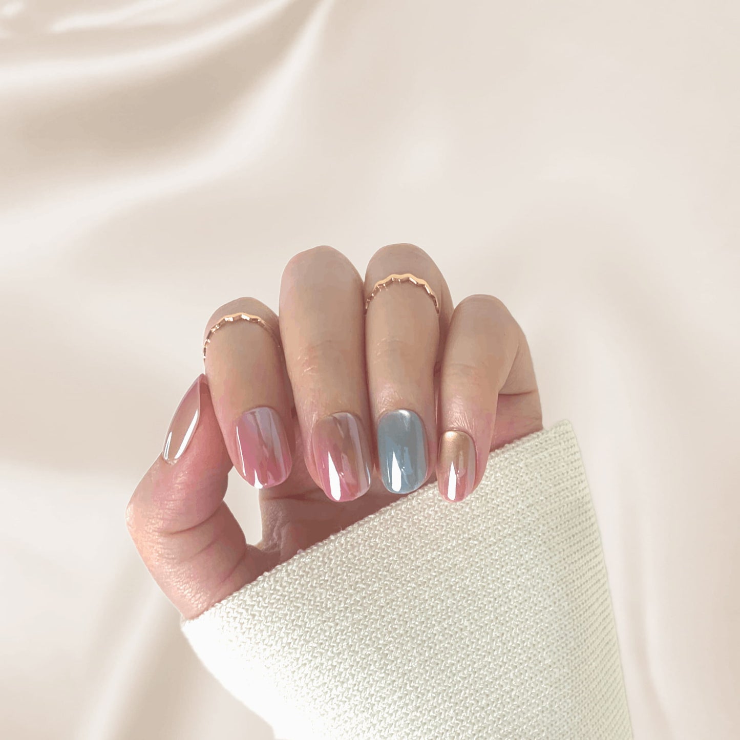 Rainbow Qeera Nails-faux-ongles-press-on-nails