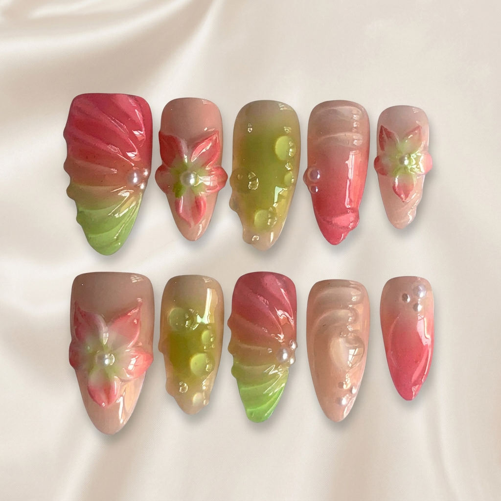 Tulips Qeera Nails-faux-ongles-press-on-nails