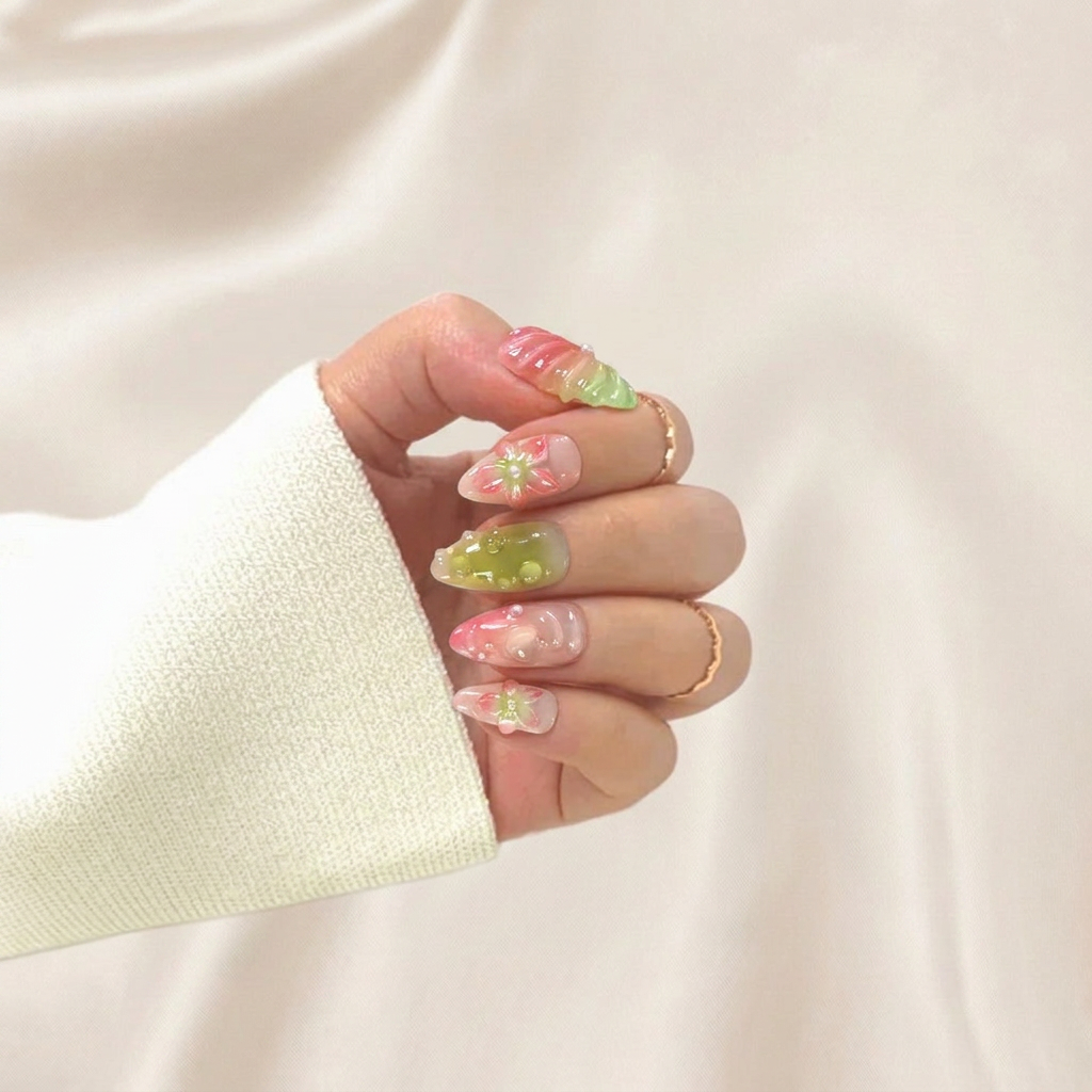Tulips Qeera Nails-faux-ongles-press-on-nails