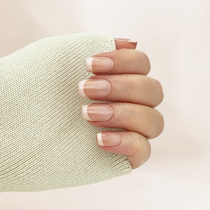 Dark Frenchie - Qeera Nails - Faux ongles réutilisables